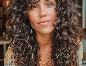 "7 Curly Bang Styles to Highlight and Celebrate Your Natural Texture"