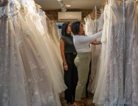 Reformation's Silk Gowns Radiate Romantic Grace